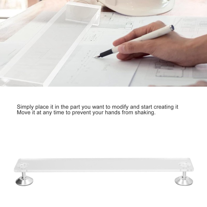 Artist Leaning Bridge Hand Rest Height Adjustable Acrylic Transparent Drawing