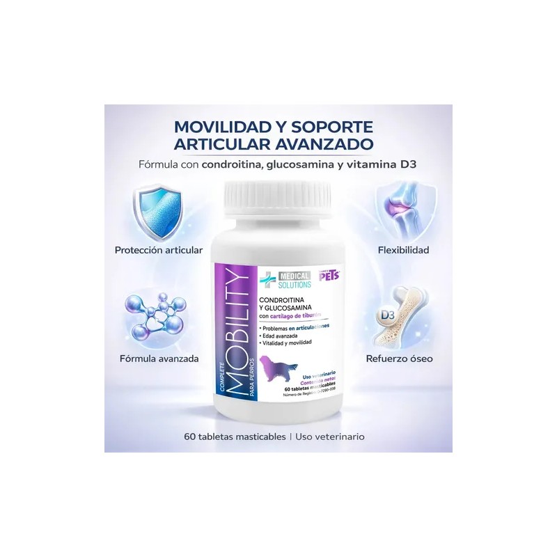Complete Mobility Perros C/condroitina Y Glucosamina 60 Tab