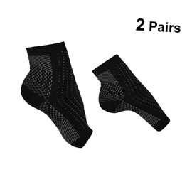 Baluue 4pairs Elastic Compression Socks for Men Women Ankle Socks for Plantar Fasciitis Skid-resistant Design