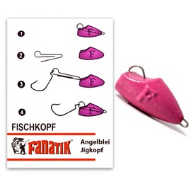 FANATIK Cheburashka Fish Head Jig Head Lead Head Interchangeable Lead Fishing Lead Head Zander Base Lead Fishing Set Lead Ball for Rubber Fish Rubber Bait 3g - 50g (50g - 3 Pieces, Purple - 008)