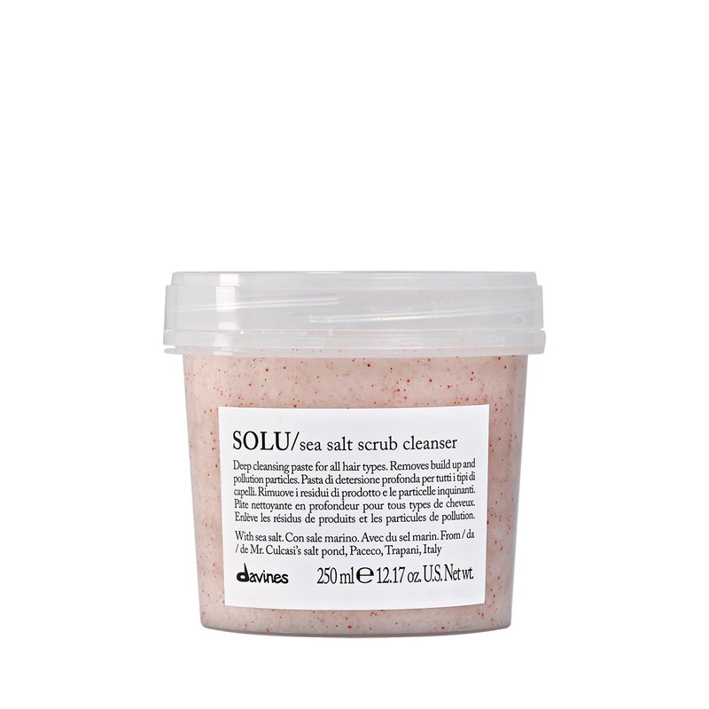 Davines SOLU Sea Salt Scrub Cleanser Exfoliante de sal marina