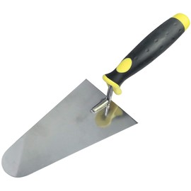 AERZETIX - C46002 - Trowel Italian Round Masonry 180 mm - Tool Masonry / Plaster/ Tiler - Ergonomic Handle Made of Bi-Material - Working/Plastering/Connector/Mortar/Cement - Steel