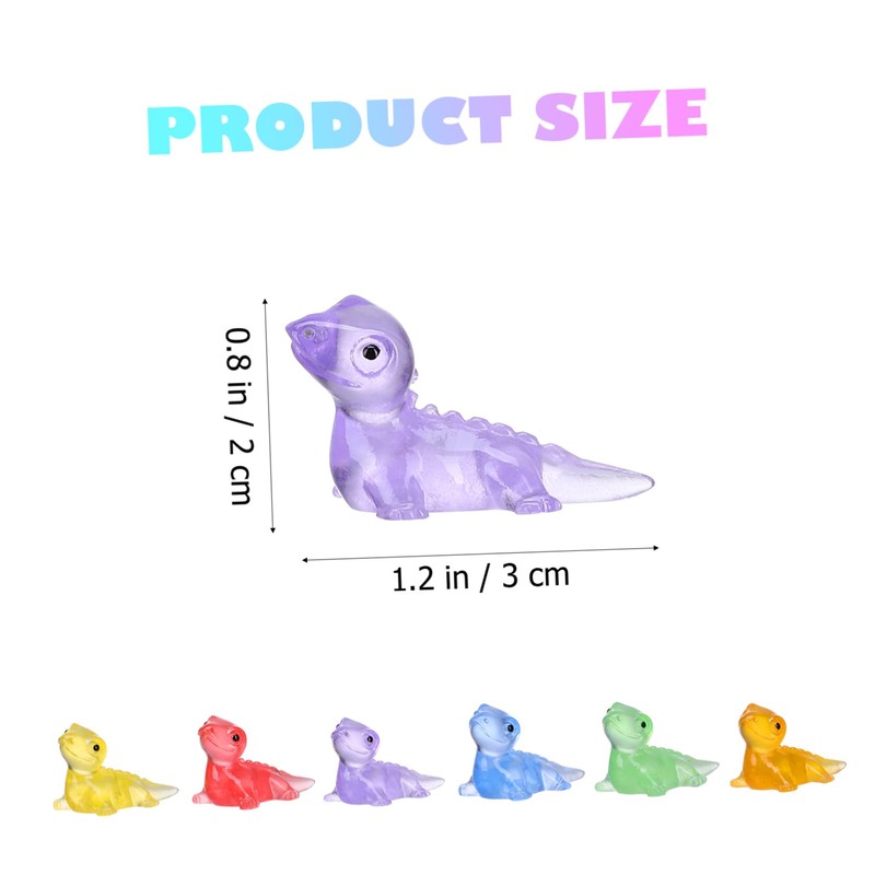 Hohopeti 60pcs Mini Gecko Dinosaur Mini Lizard Figurines Small Animal