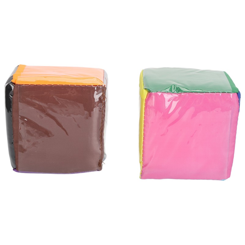 2pcs DIY Education Playing Game Dice with Clear Pocket Early