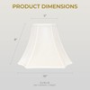 Royal Designs Square Inverted Cut Corner Basic Lamp Shade, White,