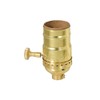 B&P Lamp® Brass Turn Knob Sockets, Unfinished Brass, 3-Way Function,