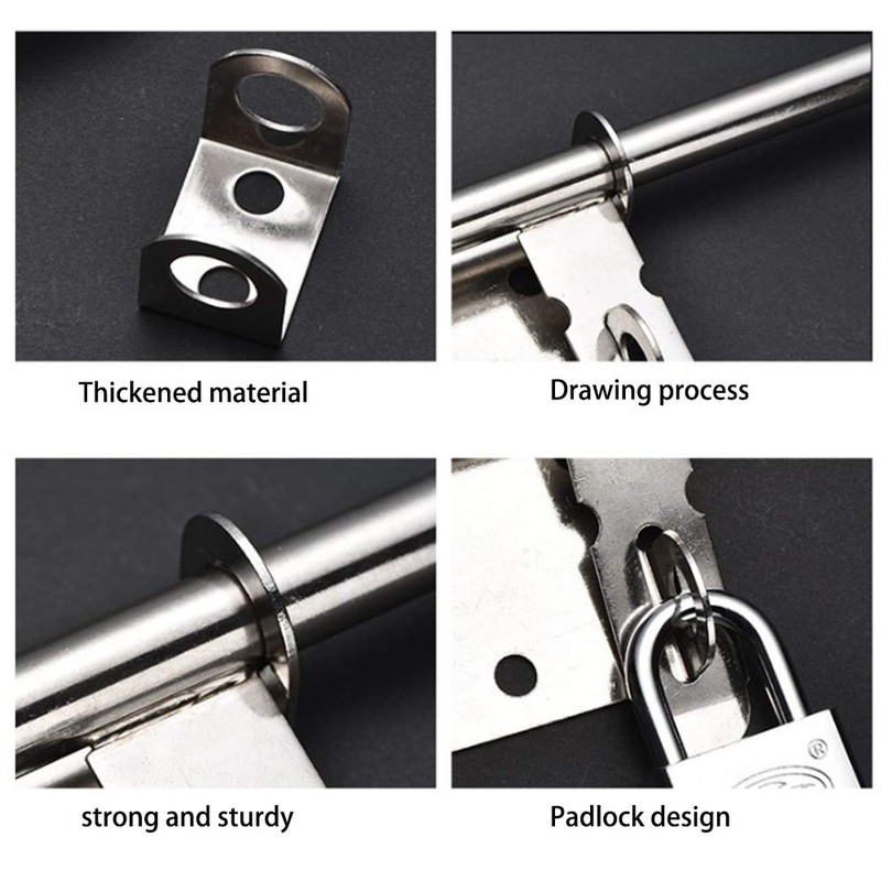 1 Piece Stainless Steel Slide Bolt Latch, Gate Latch, Sliding