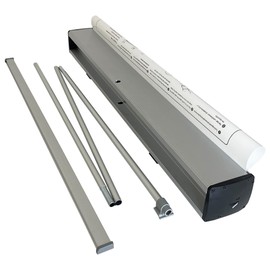 Heavy-Duty Retractable Banner Stand 33.5"x80" 1 UNIT with Padded Canvas Carry Bag (Stand ONLY) for Business and Trade Shows Advertising and Promotion