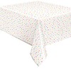 Unique 26193 Plastic Foil Tablecloth-2.13 m x 1.37 m-Bright Triangle