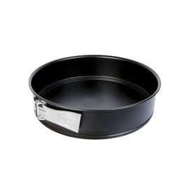 Dr. Oetker Springform Ø 28 cm, Backform mit Flachboden, runde Kuchenform aus Stahl mit Antihaftbeschichtung (Farbe: schwarz), Menge: 1 Stück