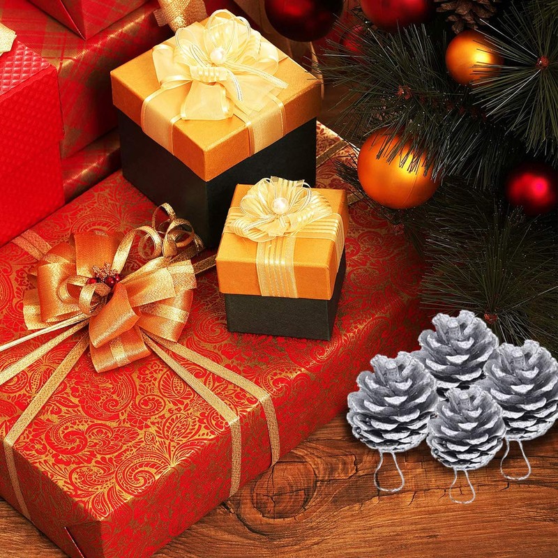 Christmas Pine Cones, 18 Pieces Mini Natural Pine Cone with