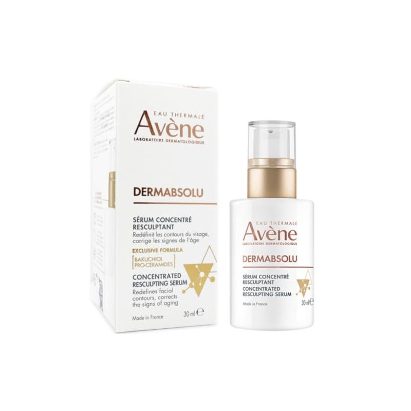 AVENE DermAbsolu Sérum, Concentrado Reafirmante con Bakuchiol, Glicoleol y Polifenoles