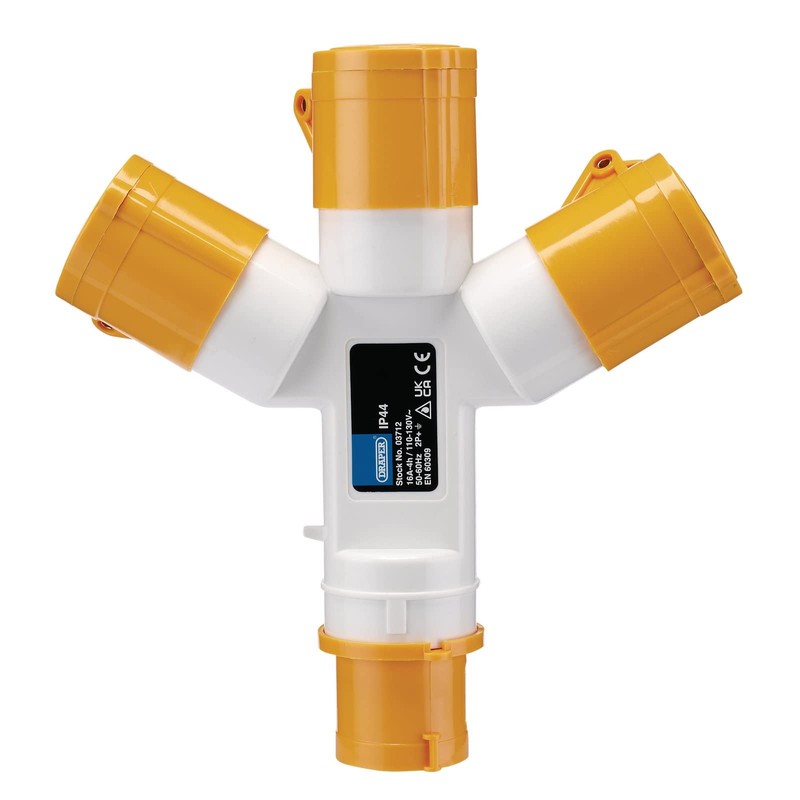 Draper 03712 110V 3-Way Splitter, 16A
