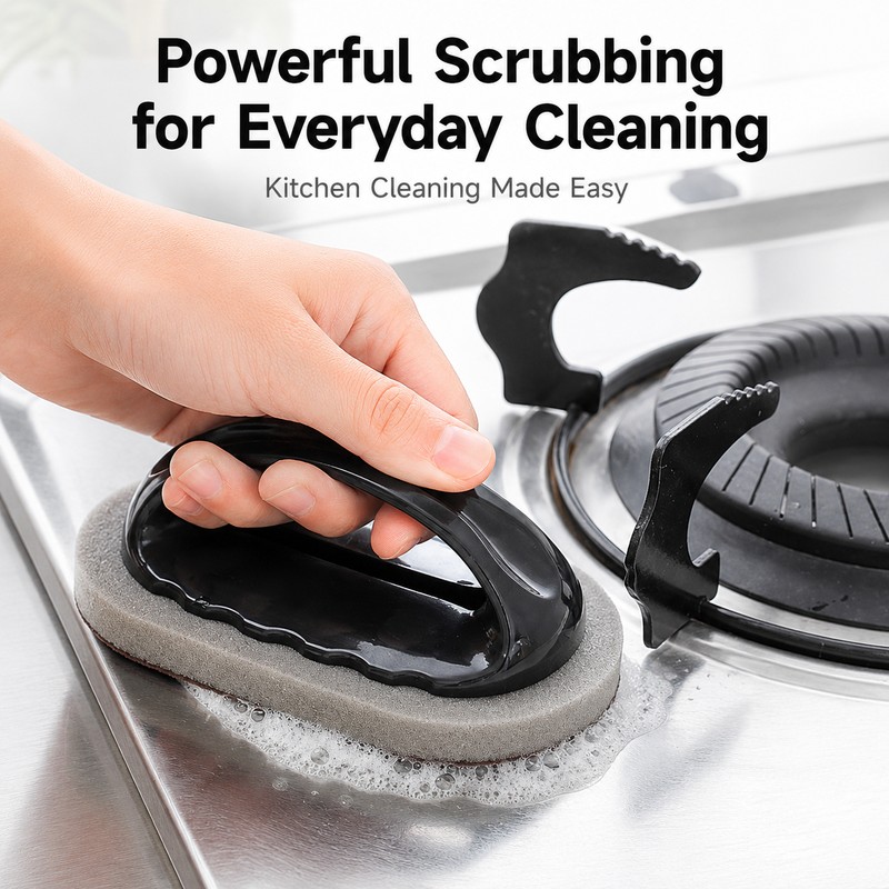 Emery Sponge Cleaning Brush for Kitchen & Bathroom – Handheld