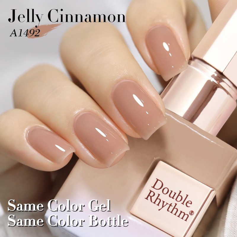 Double Rhythm Translucent Gel Polish Sheer Neutral Natural Light Milky