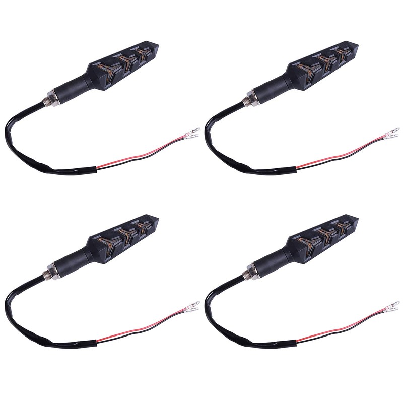Kinstecks 4PCS Motorcycle Turning Indicators Flowing Turn Signal Lights 12V