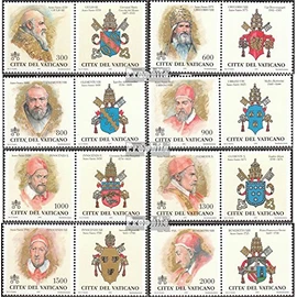 Prophila Collection Vatican City 1269Zf-1276Zf with Decorative Field (complete Excl. 1999 The Popes (Stamps for Collectors) Religion