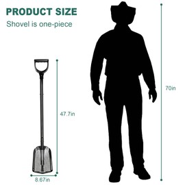 VYNTRA 47.7" Metal Sifting Shovel, Adjustable Sand Sifter for Chicken Coop, Farm Goat Stall & Garden, Beach-Heavy Duty Durable Mesh Screen for Poop Cleaning Durable Sifter Shovel Ergonomic Grip Black