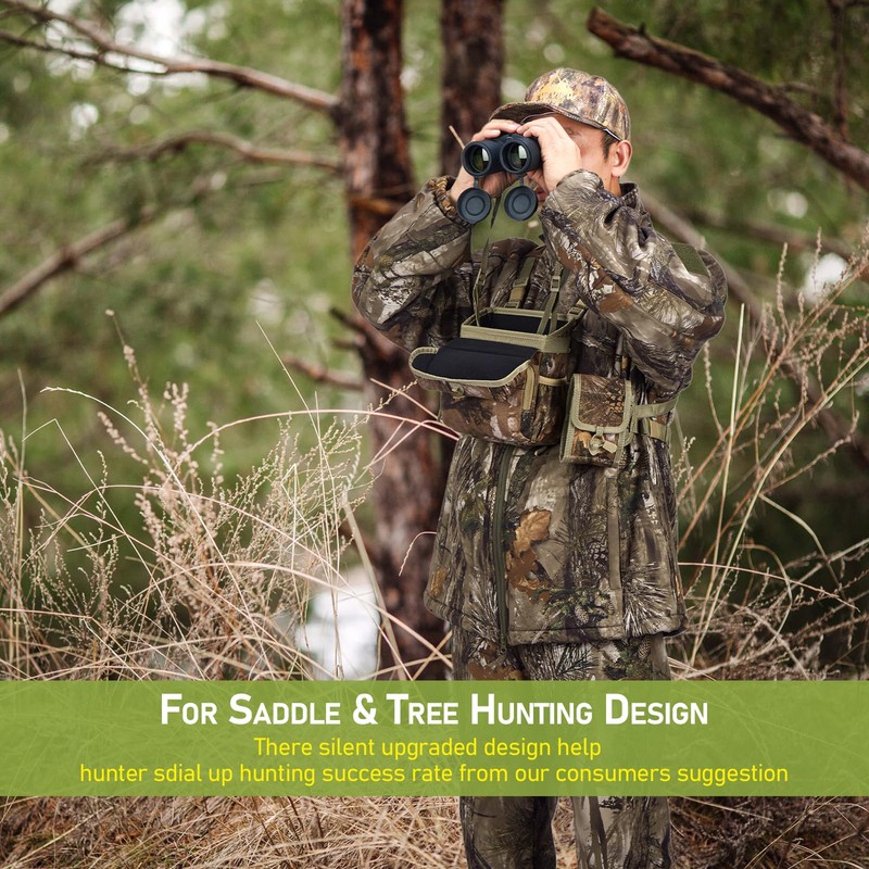 Wild Cedar Binocular Harness Chest Pack with Rangefinder Pouch, Bino