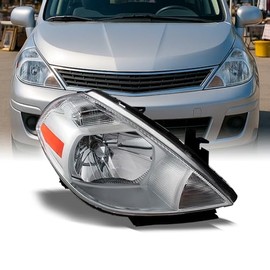 AKKON - For 2007 2008 2009 2010 2011 2012 Versa Headlight Lamp Passenger/Right Side Direct Replacement
