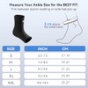 WHCOOL Ankle Support Compression Sleeve, 7 Compression Zones Ankle Brace,Dark,XL(Pack