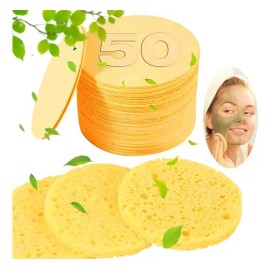 50 Pzs Esponja Facial Comprimida Para Limpieza Y Exfoliación                                                                                          