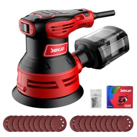 SENCAN 280W Random Orbit Sander, 6 Variable Speed 5-Inch,4000-12000 RPM Electric Palm Sander with Transparent Dust Box,Efficiency Dust Collection System for Tight Spaces Sanding,Polishing,Removing