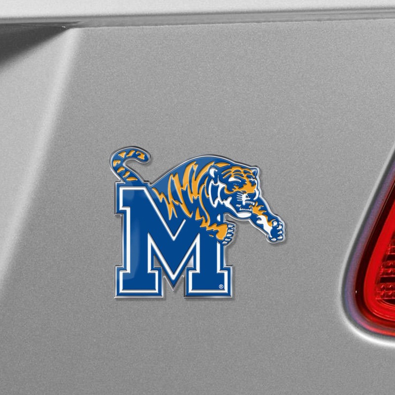 Fanmats 60577: Memphis Tigers Heavy Duty Aluminum Embossed Color Emblem