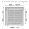 HVAC OV 3" x 3" Inch (Grille Dimensions) White Plastic