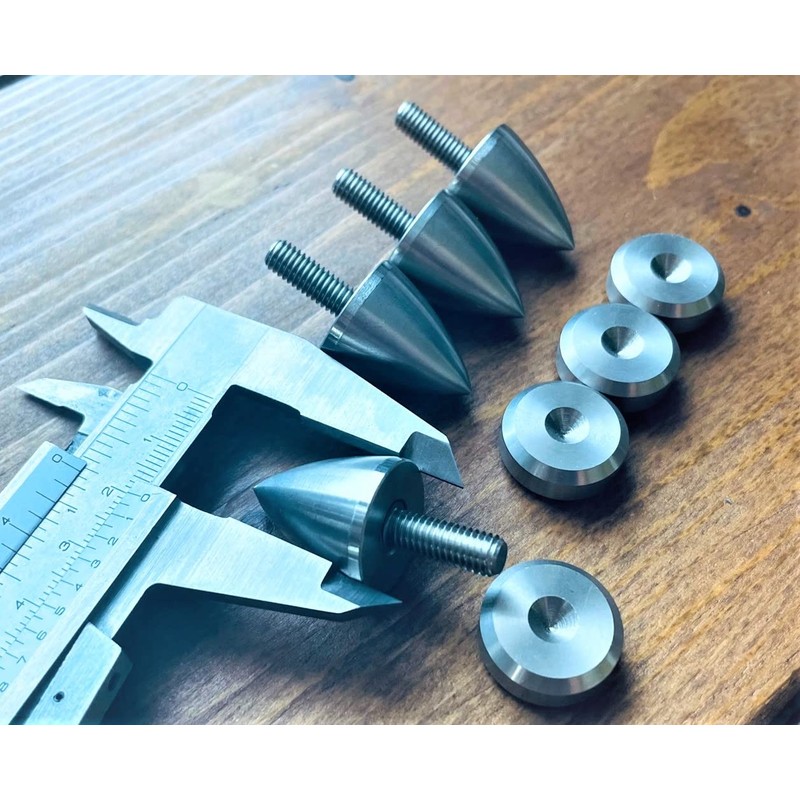 PrecisonGeek Speaker Spikes and Pads Set, M8 Spikes 20mm Diameter