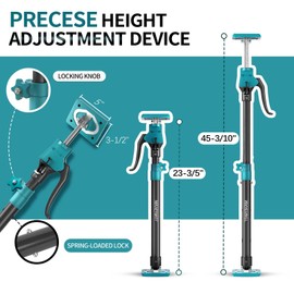 MAXENIKIT Third Hand Support Pole Heavy Duty, Cabinet Jacks for Installing Cabinets with 265 LBS Capacity and Expand from 23-3/5 to 45-3/10 in, 4-PC