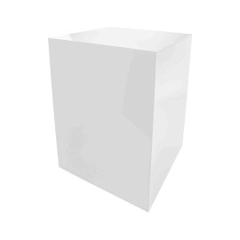marketing holders Acrylic Pedestal Display Box Cube Tall Stand Bin Riser 12"w x 12"d x 16"h White