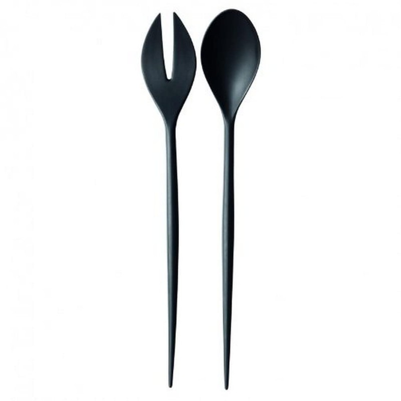 Krenit Salad Servers, Melamine, black, Standard