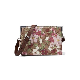 Nine West Radzi SLG Wallet On A String Mocha Logo Floral One Size
