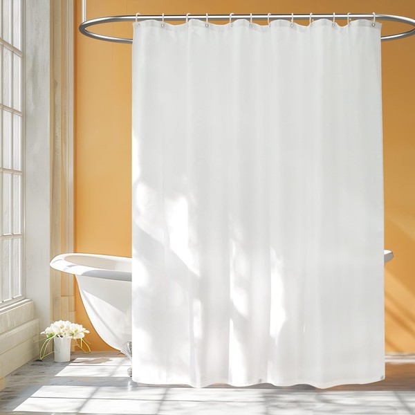 Seenus Waterproof Fabric Shower Curtain Liner with 3 Large Magnets,