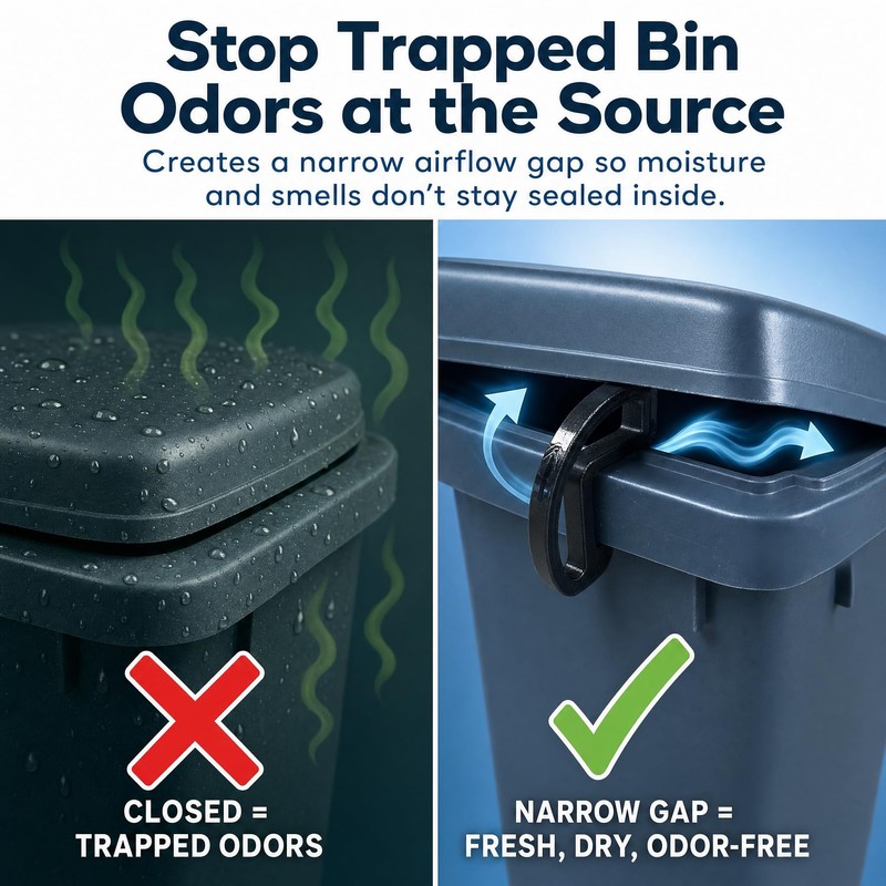 CSUPPCREA 2 Pack Trash Can Lid Vent Clips for U.S.