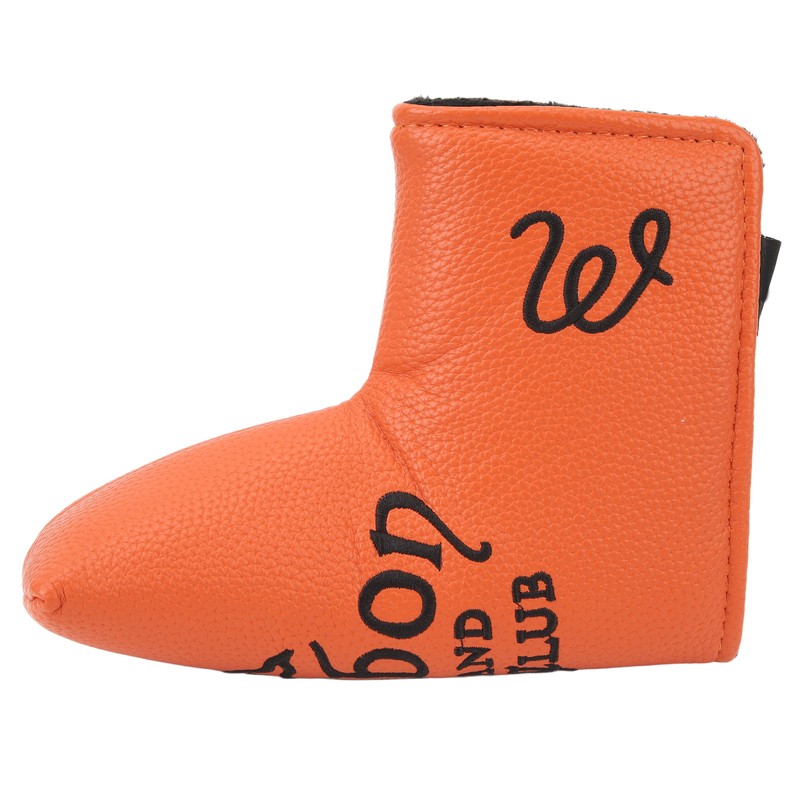 Golf Putter Headcover Orange Sailor's Hat Pattern PU Waterproof Surface