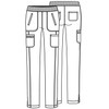Cherokee Infinity Women's Scrub Pant Mid Rise Tapered Leg Pull-on