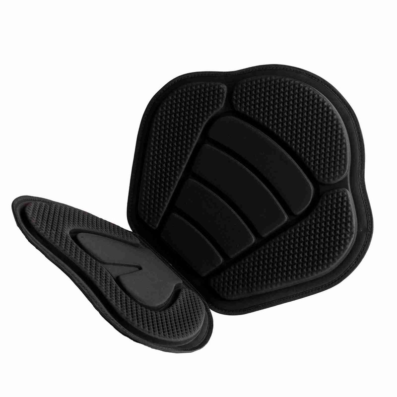 Padded Kayak Seat Cushion with Back Support and Adjustable Straps