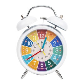 目覚まし時計 子供用 ベル音 大音量 カラフル 置き時計 アナログ キッズ 学習時計 おしゃれ かわいい