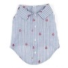 Dog Tee Shirt - Navy Stripe Anchor Dog Shirt Made