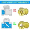 MYWERO 3"NPT Horizontal Brass Check Valve - Prevents Water Backflow,