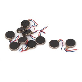 uxcell a16011800ux1186 DC 3V 12000RPM Two Wired 10mm x 3mm Coin Cell Vibration Motor (Pack of 10)
