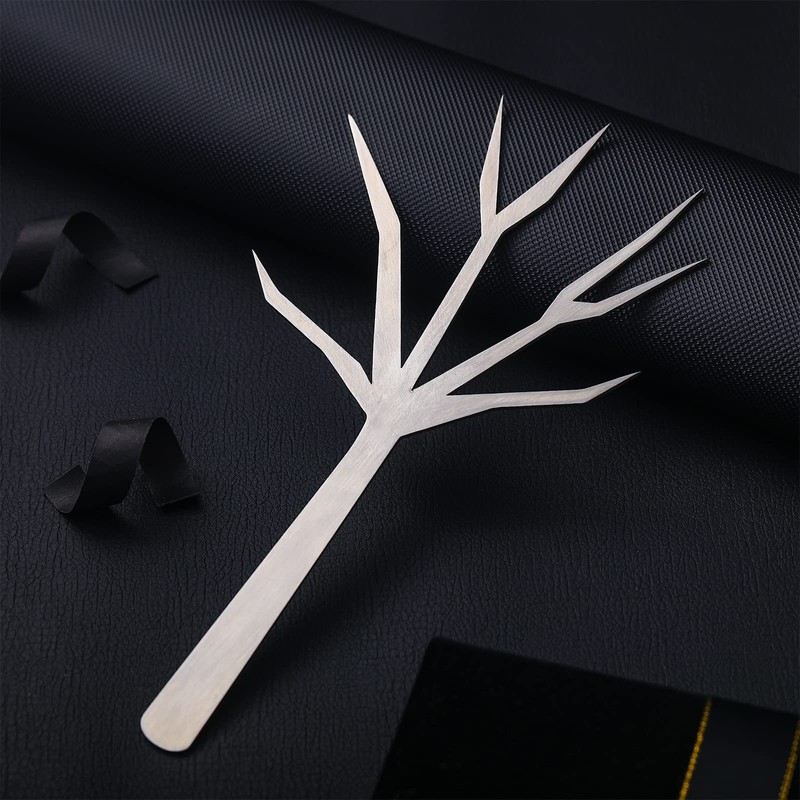 Baderke 4 pcs Bloody Mary Tree Branches Skewers Stainless Steel