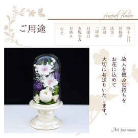 Art Four Seasons Buddha Flower ◎ (White) Mini Winged Chrysanthemum Glass White Preserved Flower