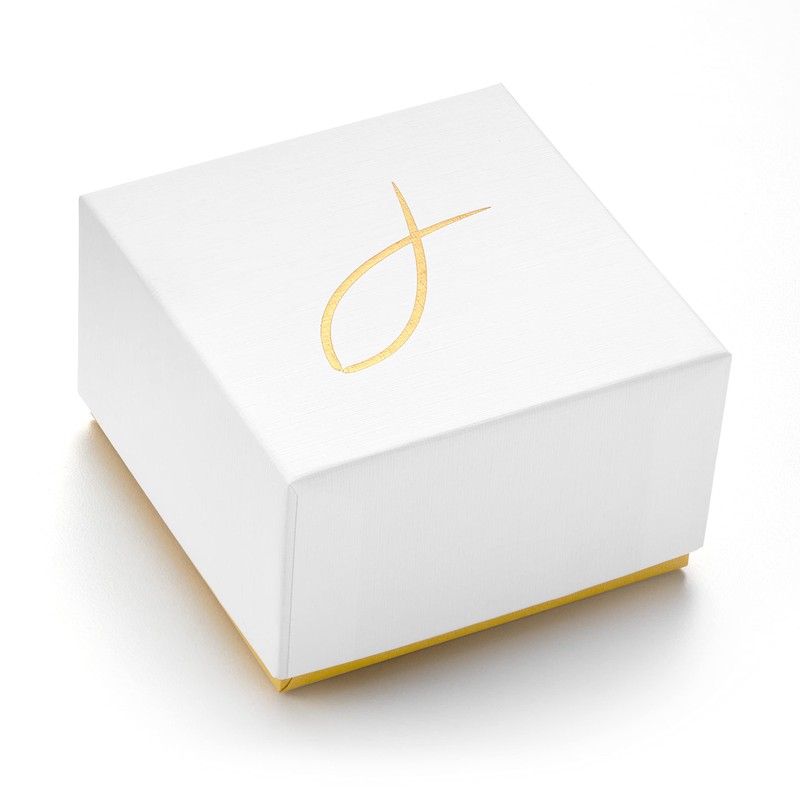 fish Children's Christening Gift Dummy Real Silver Clear Ecological Packaging