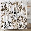 AYDSMYD Brown Black Leaf Shower Curtain for Bathroom,70x70 Inch