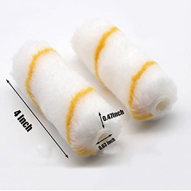 100 Piezas Fundas para Rodillos de Pintura de 4 Pulgadas Rodillo Pequeño Nap con Kit de Marco de Rodillo Mini Rodillos de Pintura para Pintura de Casa Herramientas de Pintura de Pared