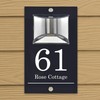 Custom Signs Solar Illuminated Modern Anthracite House Number Sign 24cm