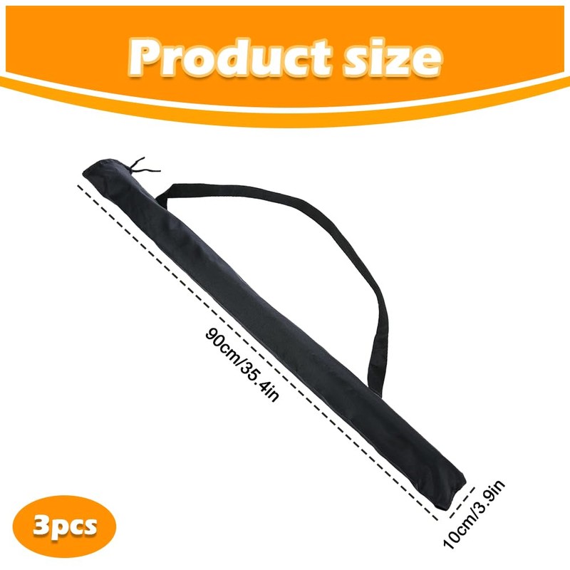 3-Pack Pool cue case,35" Snooker Cue Protective Sleeves, Half-Billiard Rod
